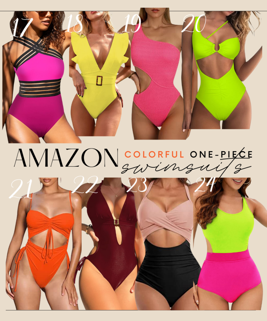 Best Amazon Swimsuits for Women-Colorful One-Piece Swimsuits3