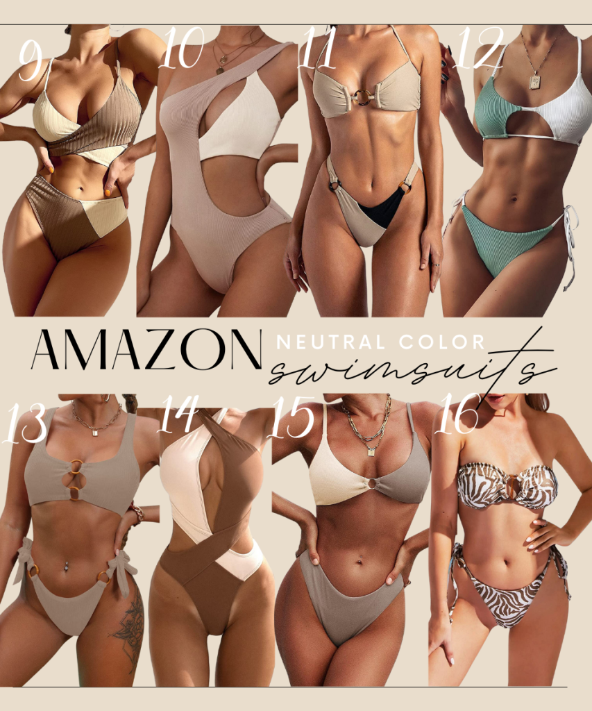 Best Amazon Swimsuits for Women-Neutral Color Swimsuits2