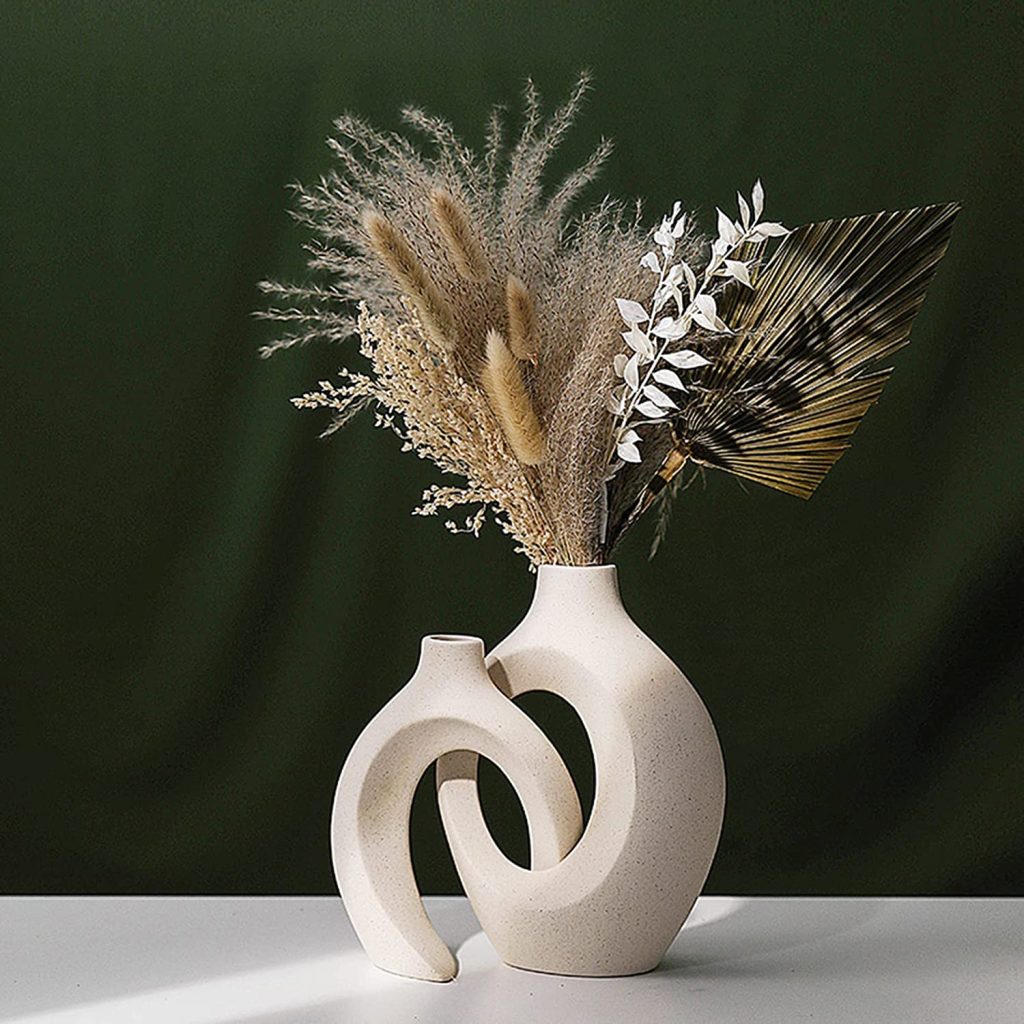 Hollow Ceramic Vase Centerpiece Table Decorations 
