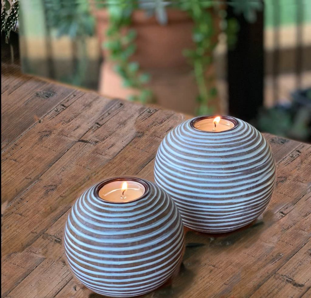 Orb Candle Holders Coffee Table Decor