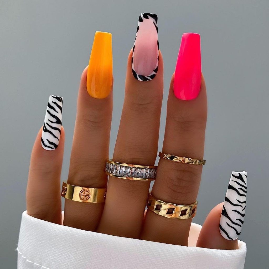 animal print summer nail designs