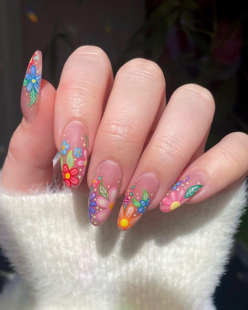 flower nail art