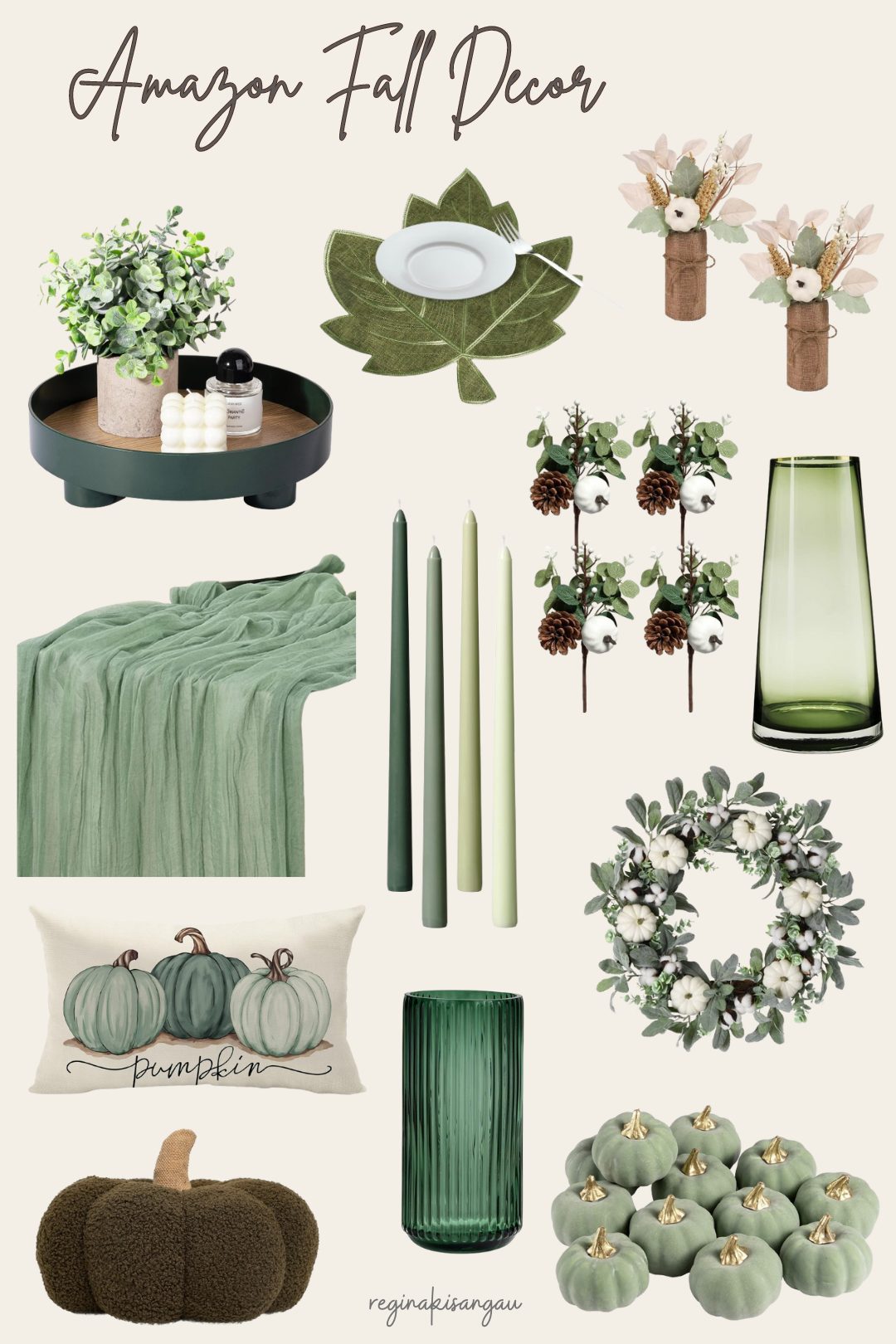 Green fall decor