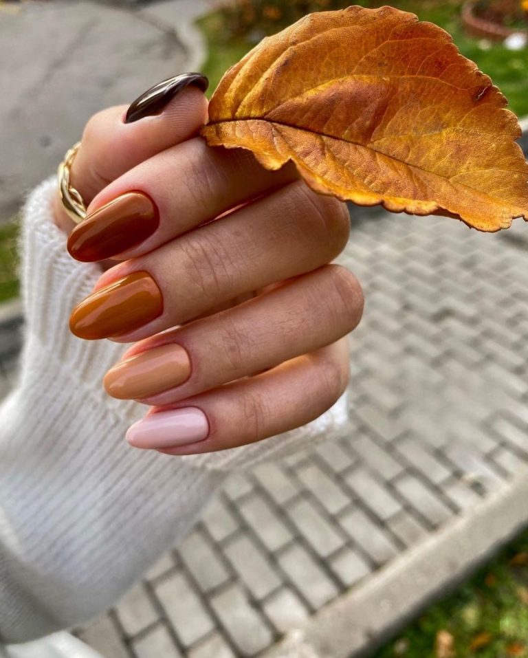 55 Luxurious Chocolate Nail Designs For Fall