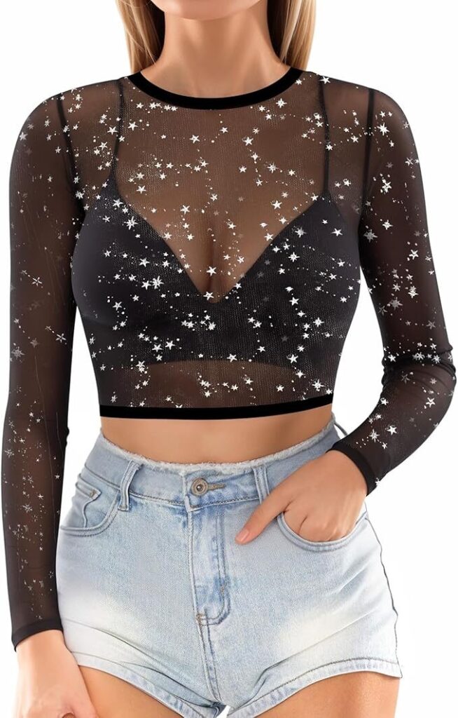 Sheer Going Out Tops
