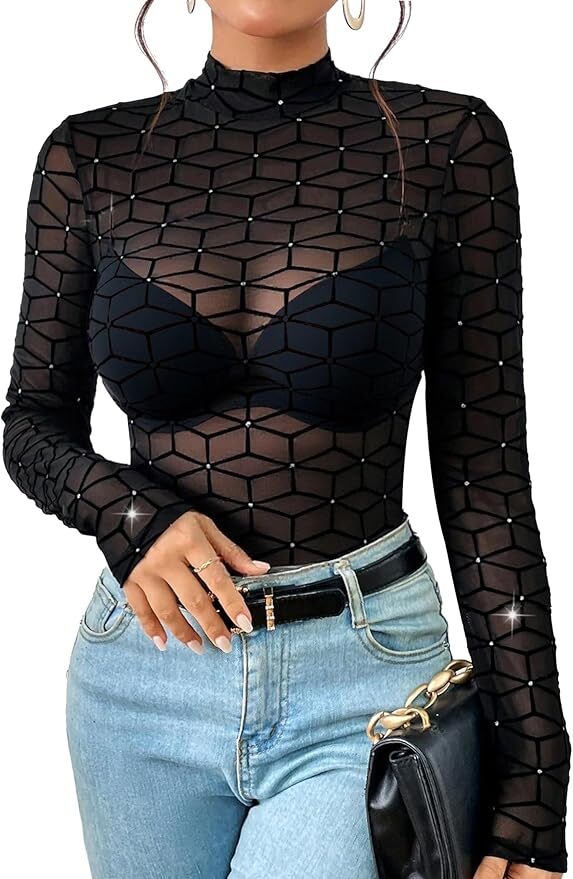Sheer Going Out Tops