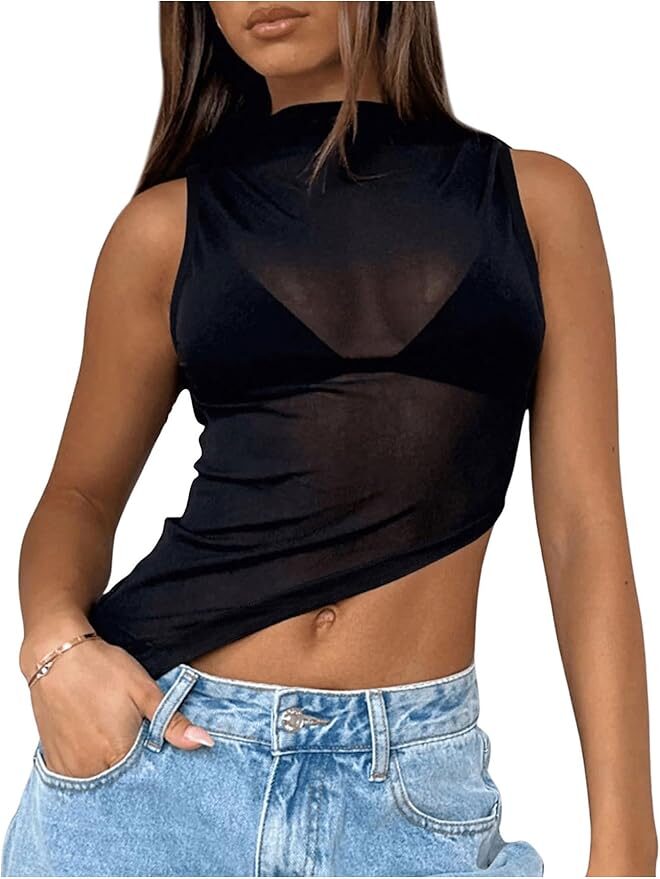 Sheer Going Out Tops