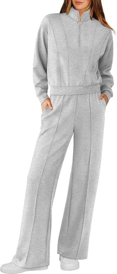 half zip sweatsuit set