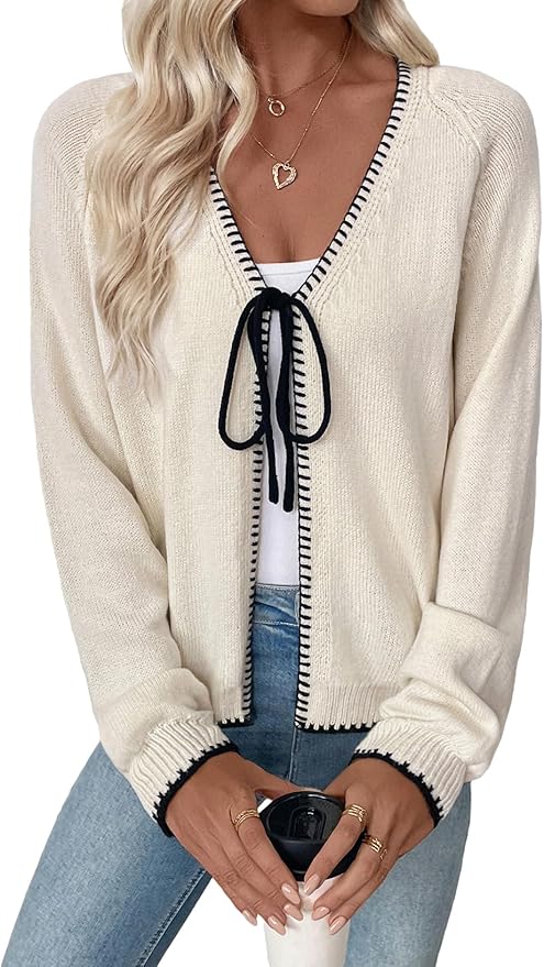 bow tie knit cardigan