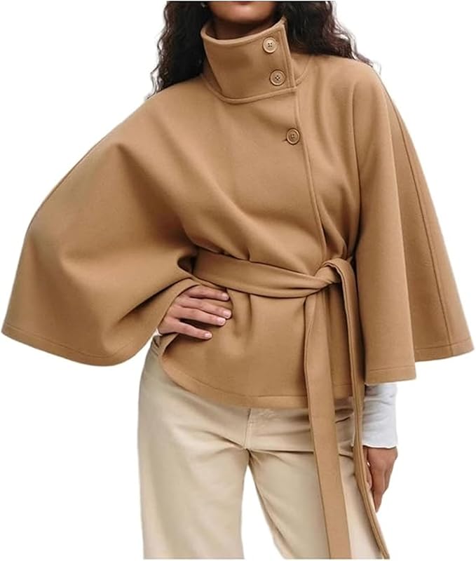 Batwing Sleeve Cape Jacket