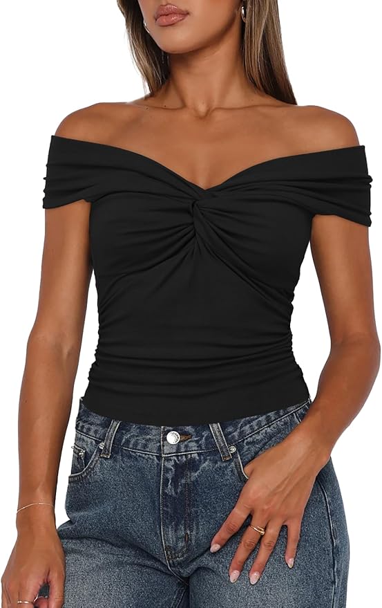 Black Off-Shoulder Top