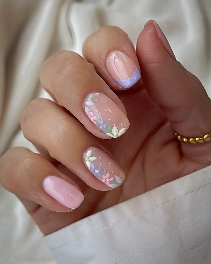 floral nails