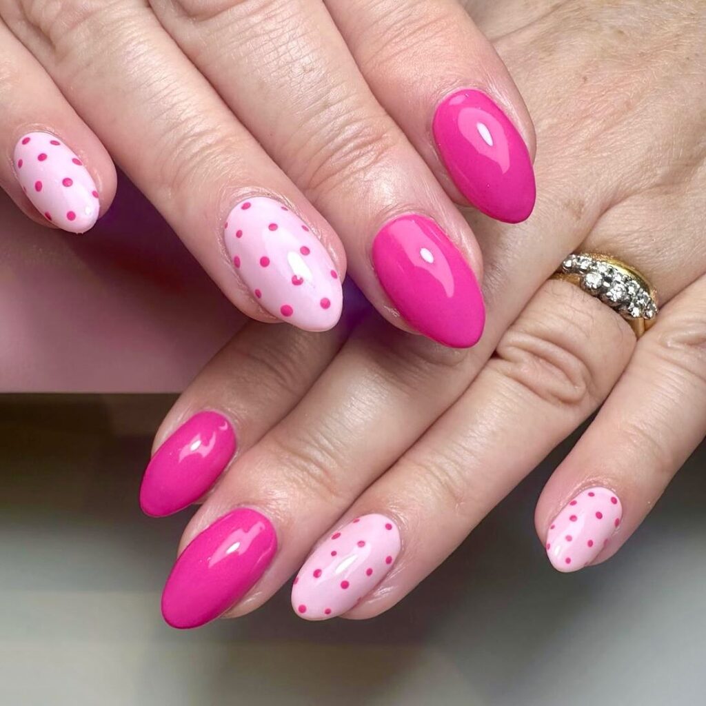 polka dot nails