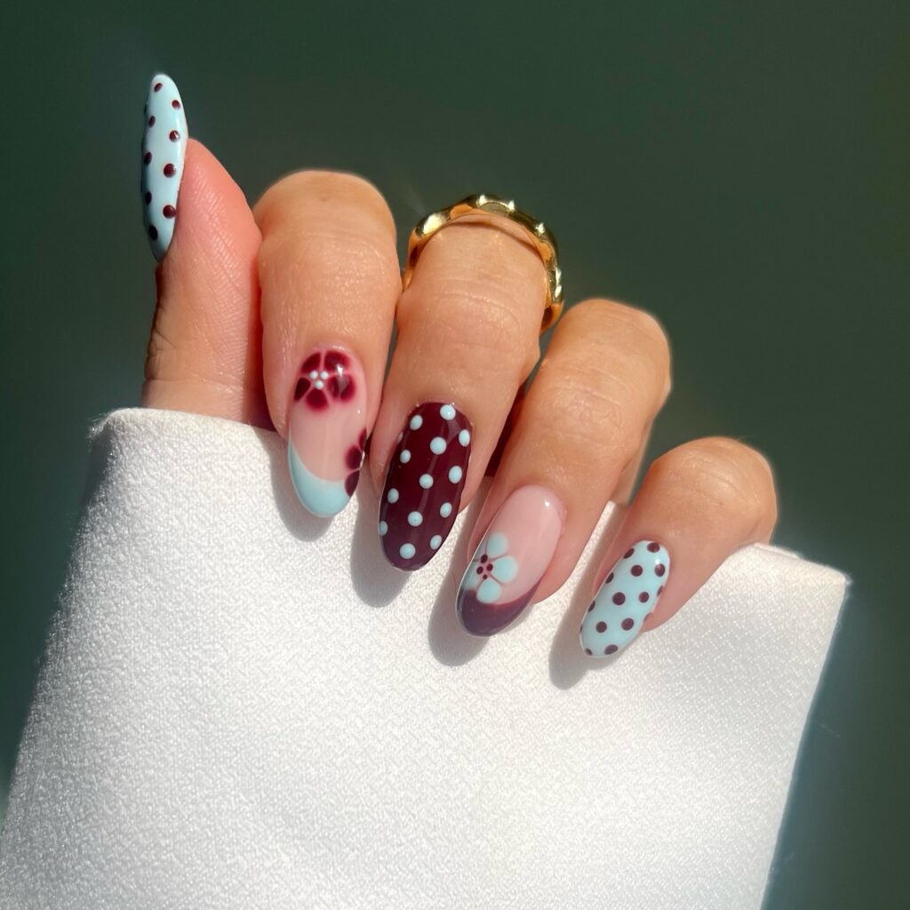polka dot nails