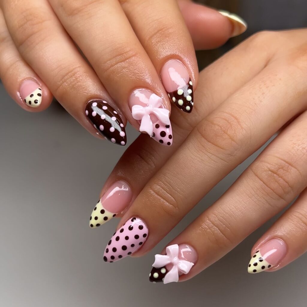 polka dot nails