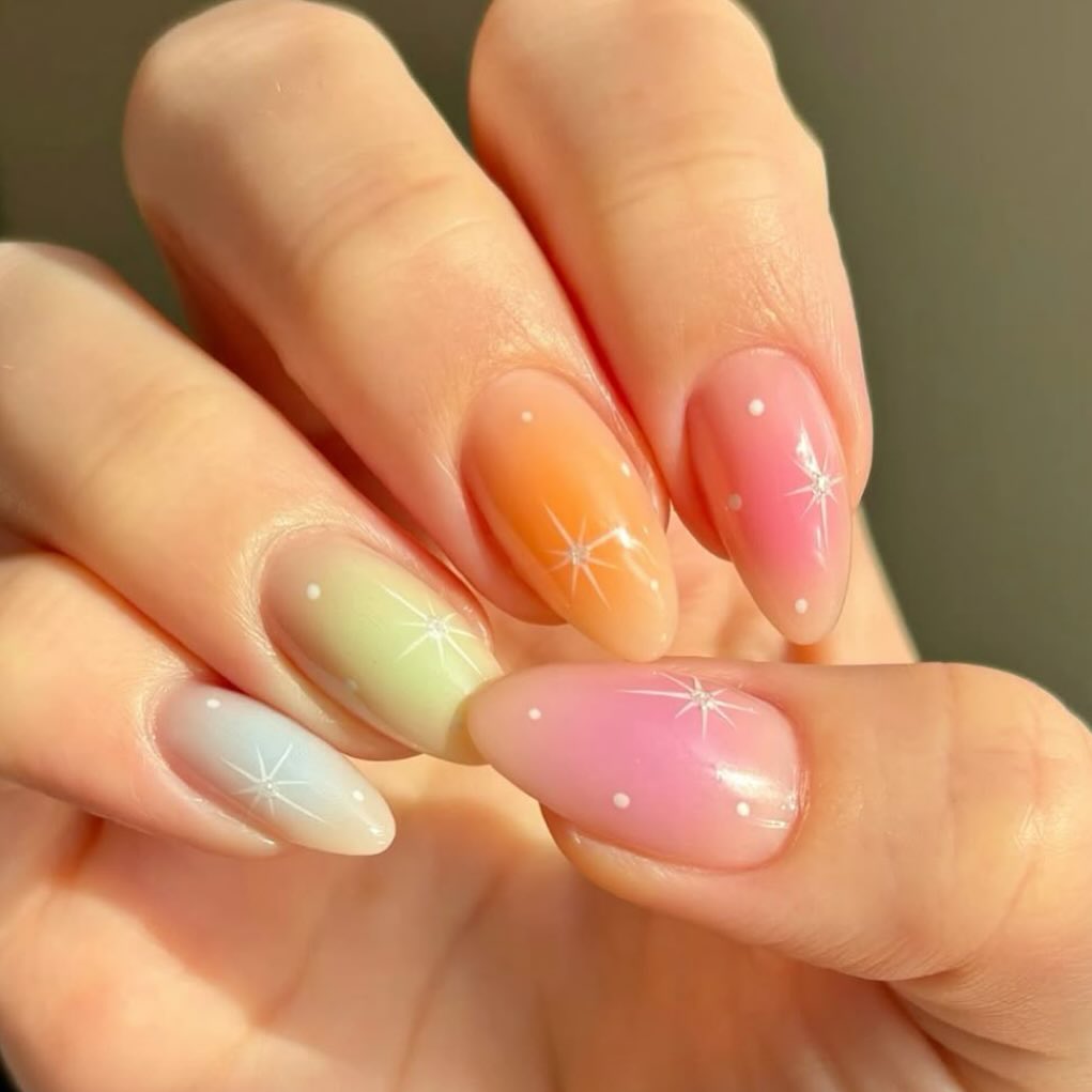 Aura Pastel Nails