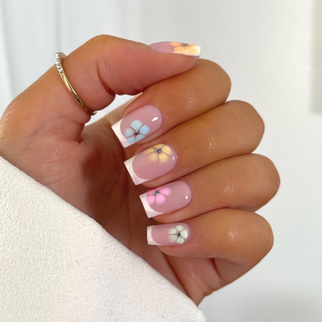Floral Pastel Nails