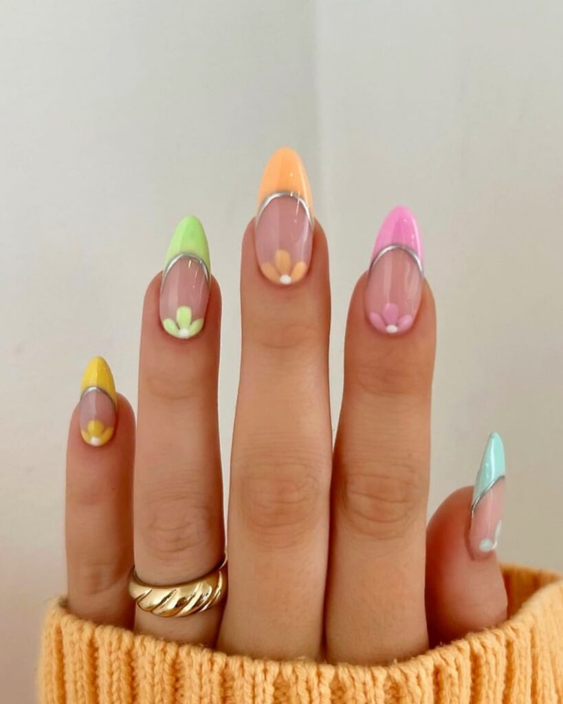 Floral Pastel Nails