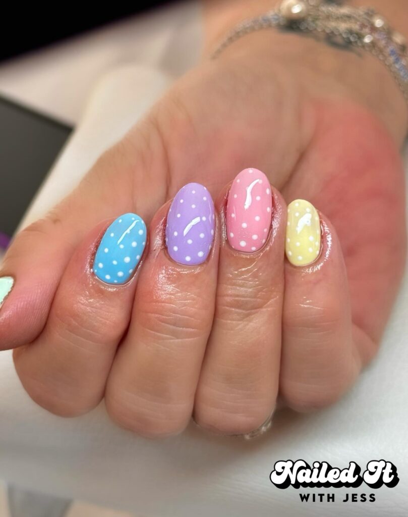 Pastel Polka Dot Nails