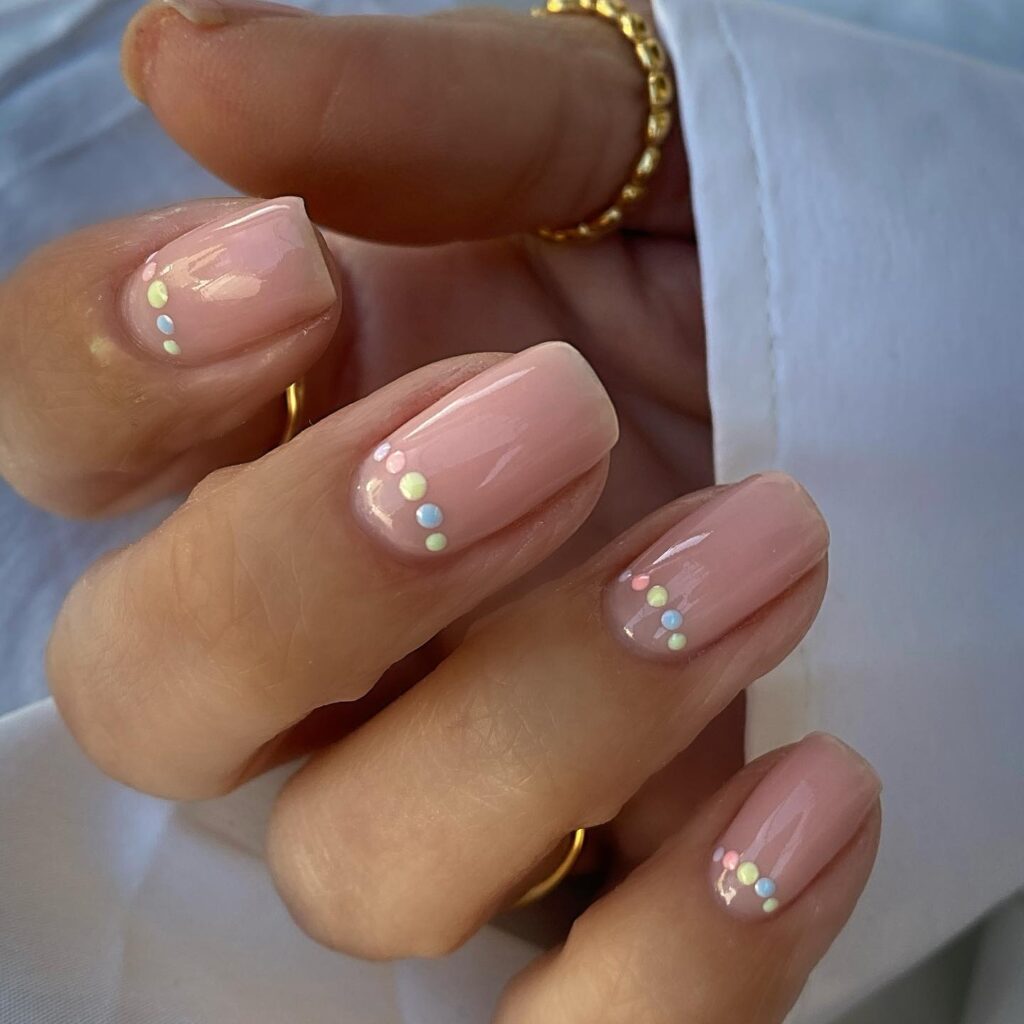Pastel Polka Dot Nails