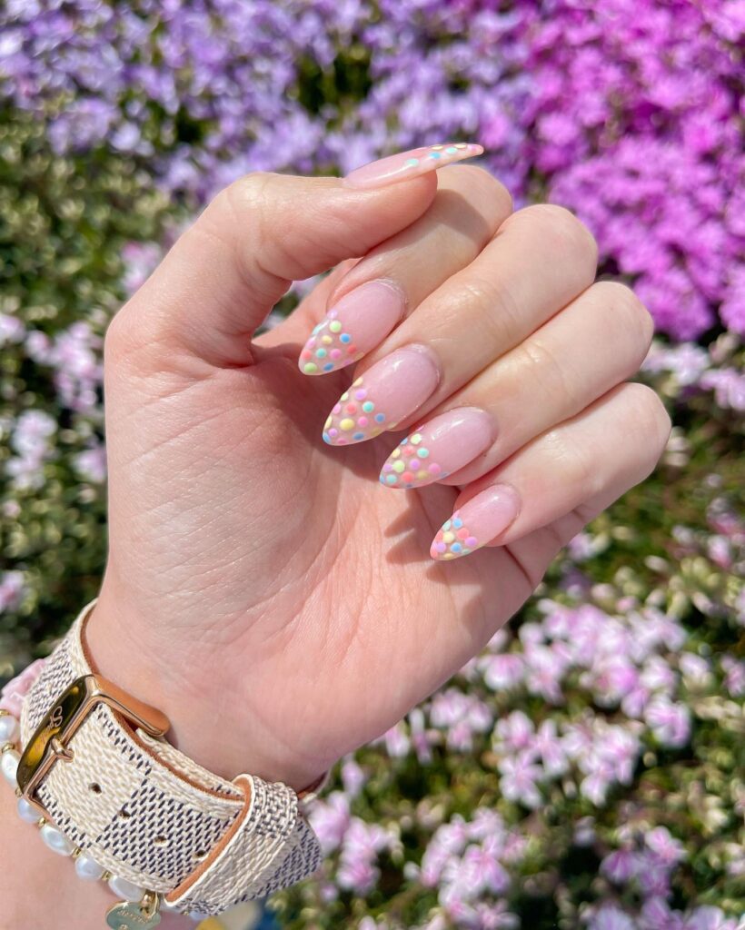 Pastel Polka Dot Nails