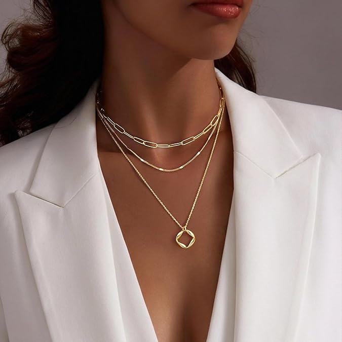Wardrobe Staple Jewelry - Layered Gold Necklaces