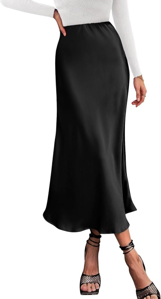 Wardrobe Staple Black Slip Skirt