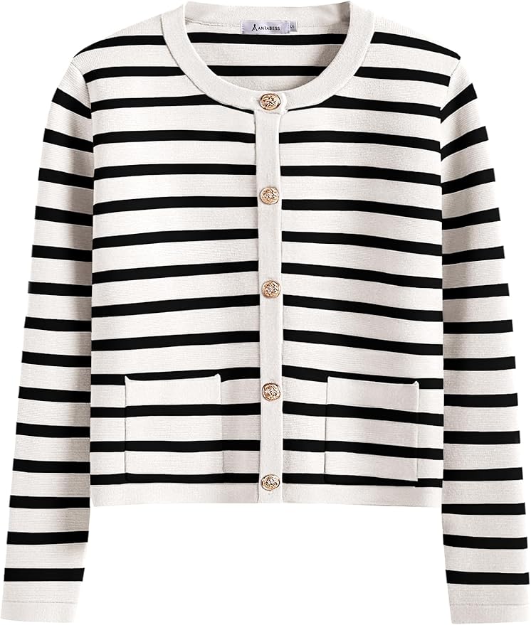 Wardrobe Staple Striped Cardigan