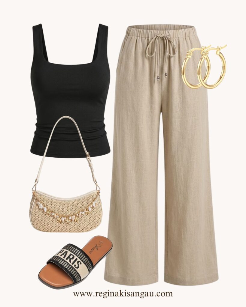 Linen pants summer outfit