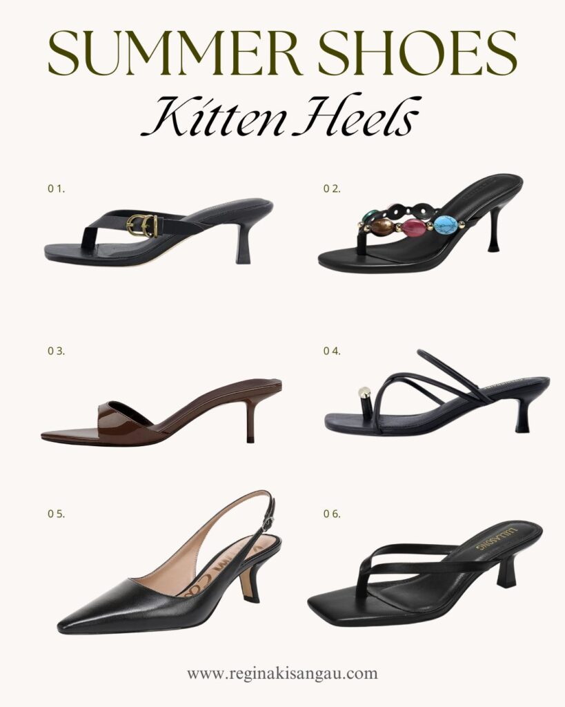 Summer Shoes Kitten Heels